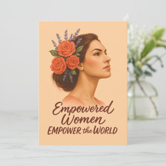 Empowered Woman with Floral 招待状 (スタンド正面)