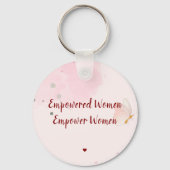 Empowered Women Empower Women Pink Watercolor Chic キーホルダー (正面)