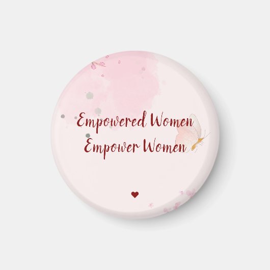 Empowered Women Empower Women Pink Watercolor Chic マグネット (正面)