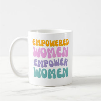 Empowered Women Empower Women Retro Vintage quote コーヒーマグカップ
