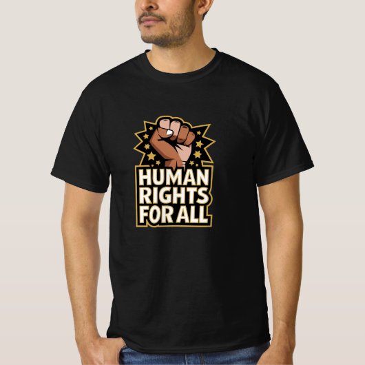 Empowering and インスパイア's Human Rights Graphics Tシャツ (正面)