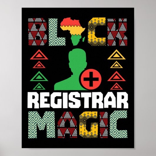 Empowering Black Registrar魔法African American ポスター (正面)