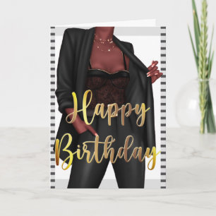 Empowering Black Women 'Girlボス誕生日カード 招待状