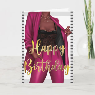 Empowering Black Women 'Girlボス誕生日カード 招待状