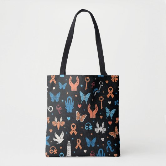 Empowering Hope: Human Trafficking Awareness Art トートバッグ (正面)