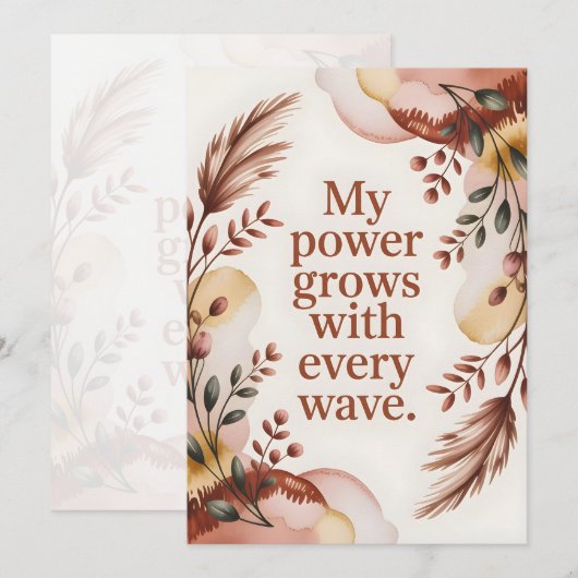 Empowering Labor Wave Affirmation Art シーズンカード (正面/裏面)