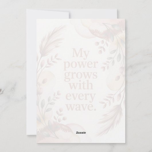 Empowering Labor Wave Affirmation Art シーズンカード (裏面)