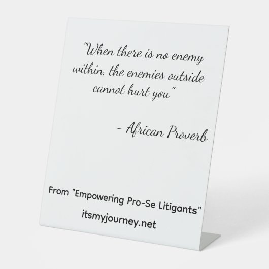 Empowering Pro-Se Pedastal 台座サイン (正面)