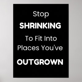 Empowering Self Growth Quote Minimalist ポスター