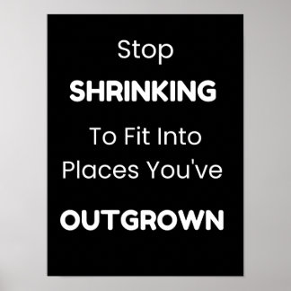 Empowering Self Growth Quote Minimalist ポスター