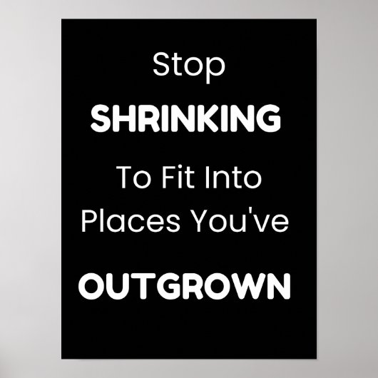 Empowering Self Growth Quote Minimalist ポスター (正面)