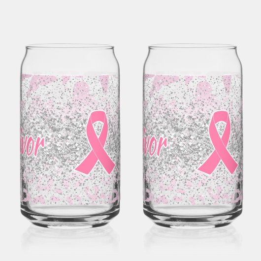 Empowering 'Survivor' Breast Cancer Triumph ガラス缶 (裏面)