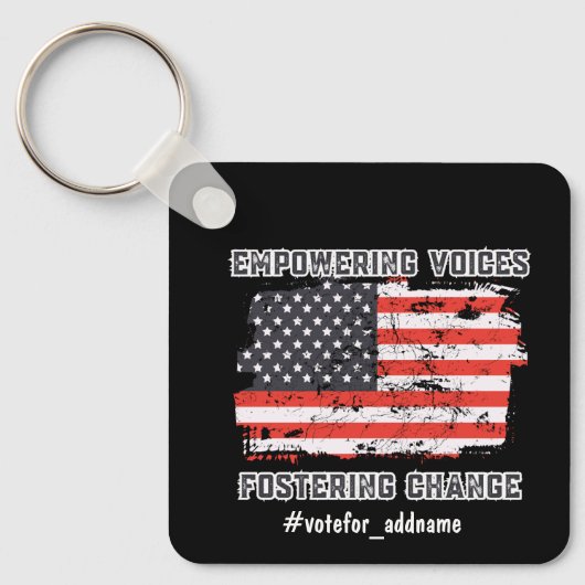 Empowering Voices 2024選挙大統領の投票 キーホルダー (正面)