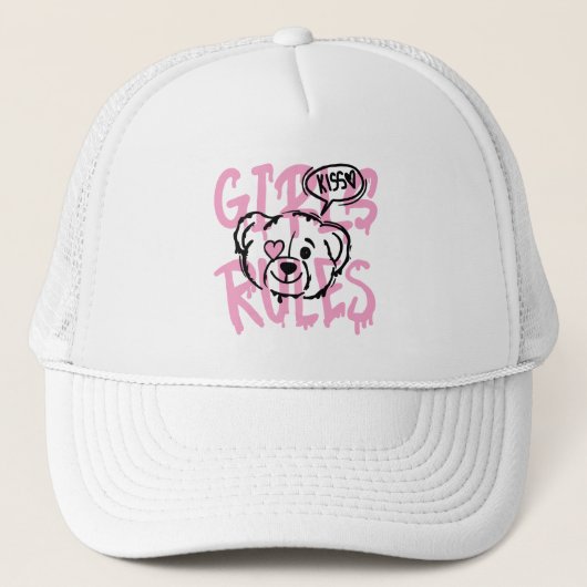 Empowering Women: GIRLS RULES アート キャップ (正面)