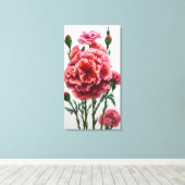 Empowerment Through Carnation Energy キャンバスプリント (インサイチュ (ウッドフロア))