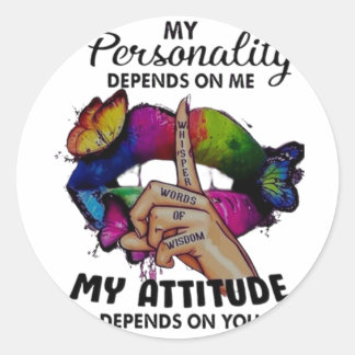 Empowring Lips Influence Your World ラウンドシール