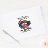 Empowring Lips Influence Your World 楕円形シール (封筒)