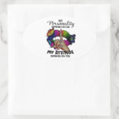 Empowring Lips Influence Your World 楕円形シール (バッグ)