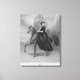 Empress Elisabeth of Austria on horse キャンバスプリント
