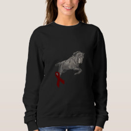 Empress Elisabeth of Austria on horse red-black スウェットシャツ