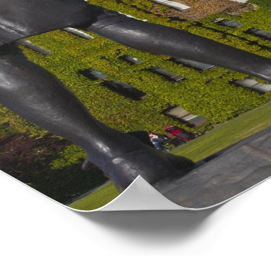 Empress Hotel and statue of Captain James Cook, ポスター (角)