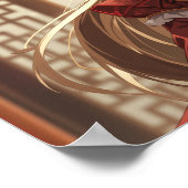 Empress of the East: Anime Girl in Luxurious Red D ポスター (角)