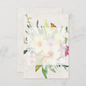 Empty budget Spring daffodil bouquet wedding  招待状 (正面/裏面)