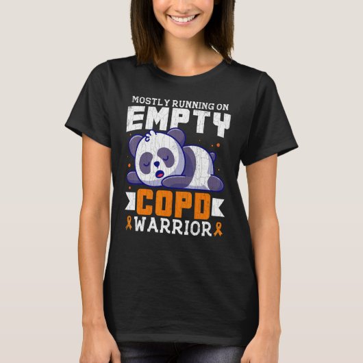Empty COPD Warrior Awareness Support Month Orange  Tシャツ (正面)