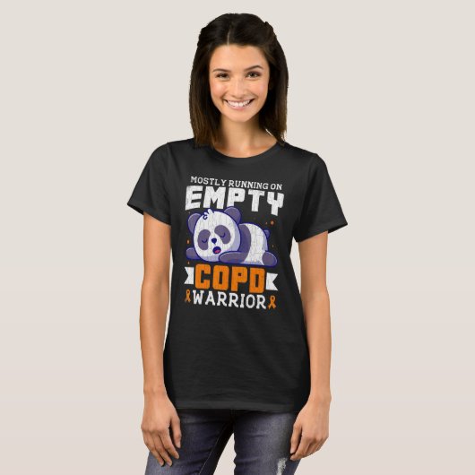 Empty COPD Warrior Awareness Support Month Orange Tシャツ (正面フル)