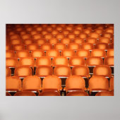 Empty Orange Seats in Auditorium ポスター (正面)