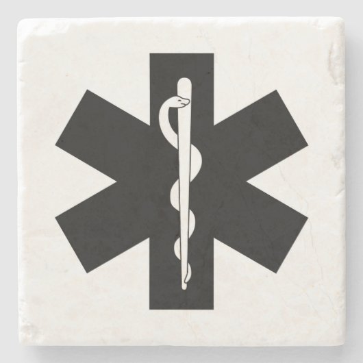 EMSのテーマ ストーンコースター (正面)