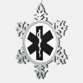 EMSのテーマ スノーフレークピューターオーナメント (右)