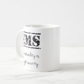 EMSの愚かさまたは雇用保証のマグ コーヒーマグカップ (正面左)