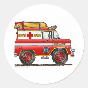 EMSの救助のヴァンAmbulanceの普通消防車 ラウンドシール