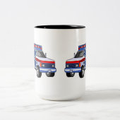 EMSの救急車 ツートーンマグカップ (中央)
