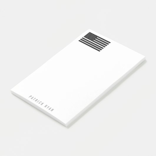 EMSの薄い陰刻米国旗は名前4 x 6を加えます ポストイット (アングル)