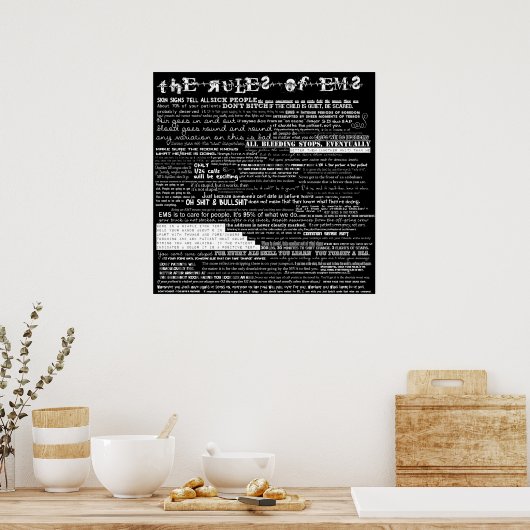 emsの規則 ポスター (キッチン)