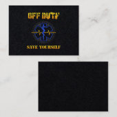 EMSオフデューティ救ー救急医療隊員救助おもしろい 名刺 (正面/裏面)