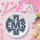 EMSデニムテクスチャ ペーパープレート (パーティー)