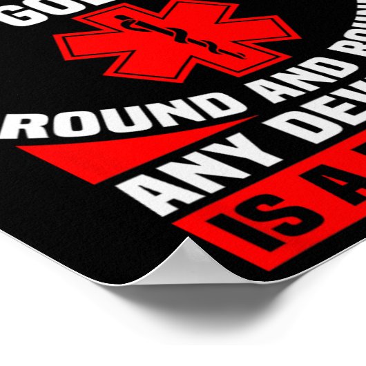 emsナース引用文救急車の運転手Emt救急医療隊員Hea ポスター (角)