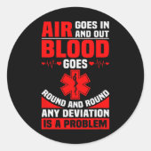 emsナース引用文救急車の運転手Emt救急医療隊員Hea ラウンドシール (正面)