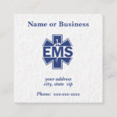 EMS救急医療サービス スクエア名刺 (正面)