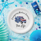 EMS救急車命中     ペーパープレート (パーティー)