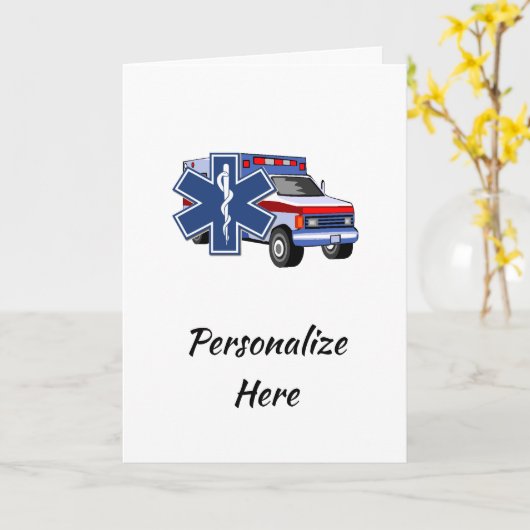 EMS救急車 カード (黄色い花)
