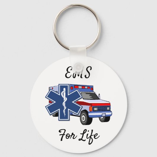 EMS救急車 キーホルダー (正面)