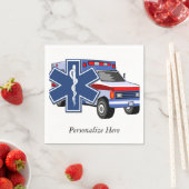 EMS救急車 スタンダードカクテルナプキン (インサイチュ)