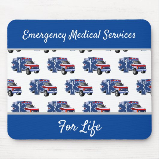 EMS救急車 マウスパッド (正面)