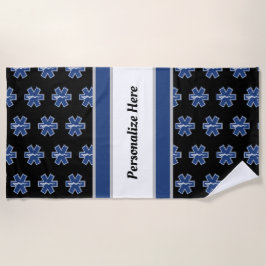 EMS緊急ロゴビー チタオル ビーチタオル