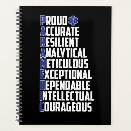 EMS緊急救急医療隊員ワードクラウド プランナー手帳 (正面)