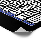 EMS緊急救急医療隊員ワードクラウド ポスター (角)